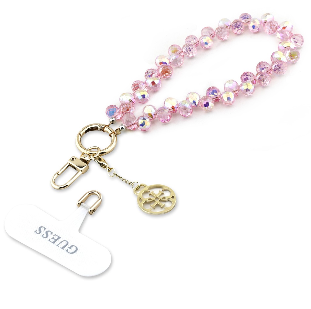 GUESS CORDON DE MANO CHARM CRYSTAL ROSA