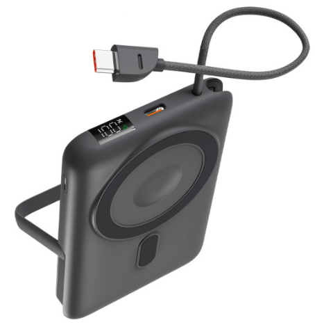 KSIX BATERIA AUXILIAR MAGNETICA 10000mAh / PD 22,5W / USBc / SOPORTE