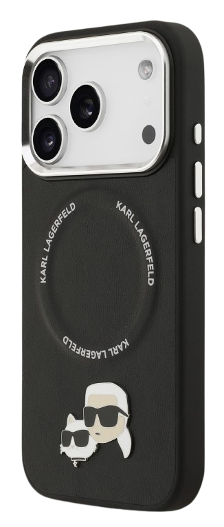 KARL LAGERFELD CARCASA MAGSAFE K&C PINS IPHONE 17 PRO NEGRO