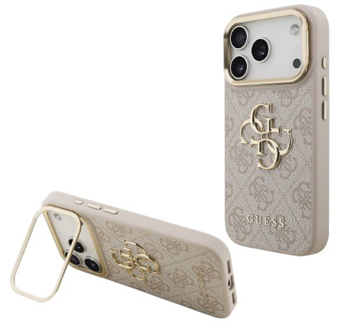 GUESS CARCASA 4G SOPORTE CAMARA IPHONE 17 PRO ROSA