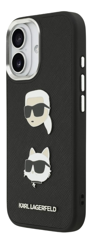 KARL LAGERFELD CARCASA GRAINED K&C HEADS IPHONE 17 NEGRO