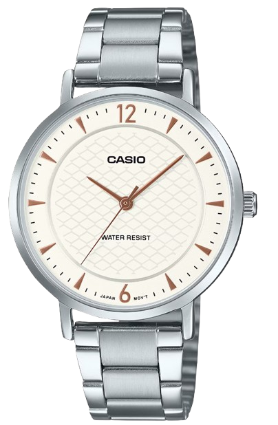 CASIO RELOJ LTP-VT04D-7A ESFERA BLANCA / PLATEADO