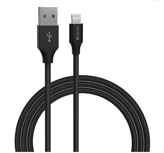 DEVIA CABLE GRACIOUS USB A - LIGHTNING NEGRO