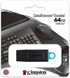 [DTX64GB] KINGSTON  PENDRIVE 64GB DATA TRAVELER  EXODIA USB 3.2