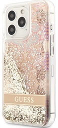 [GUHCP13LLFLSD] GUESS CARCASA GLITTER FLOWER IPHONE 13 PRO ORO