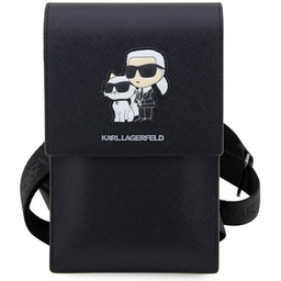 [KLWBSAKCPMK] KARL LAGERFELD BANDOLERA SAFFIANO K&C NFT NEGRO