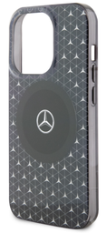 [MEHMP15S23HGPK] MERCEDES BENZ CARCASA MAGSAFE STARS IPHONE 15 NEGRO