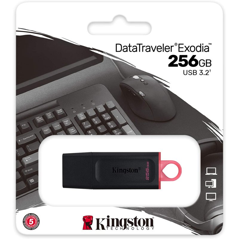 KINGSTON  PENDRIVE 256GB DATA TRAVELER  EXODIA USB 3.2