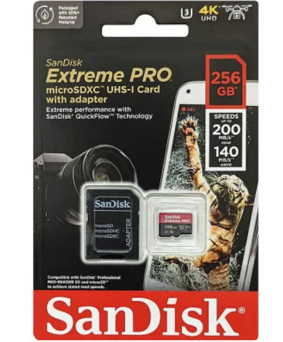 SANDISK EXTREME PRO MICRO SD 256GB