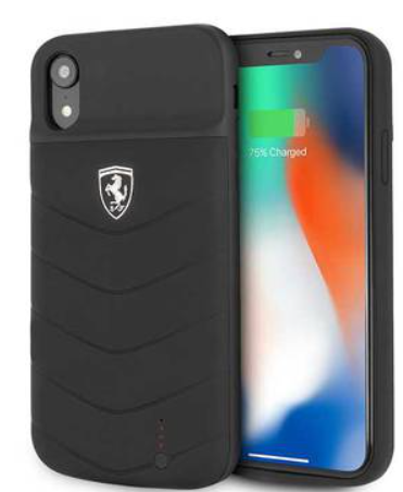 FERRARI FUNDA CON BATERIA 4000 MAH IPhone XR NEGRO