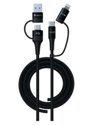 [DSTCM4EN1BK] DEVIA CABLE MULTIFUNCION 4 EN 1 NEGRO