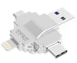 [IDISKKU02264] IDISKK U022 LECTOR 4 EN 1 USB/USB-C/LIGHTNING/MICRO USB 64GB