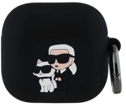 [KLA4RUNKC] KARL LAGERFELD FUNDA SILICONA 3D K&C AIRPODS 4 NEGRO