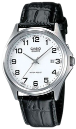 [MTP1183E7BDFDI] CASIO RELOJ MTP-1183E-7BDF ESFERA BLANCA / CORREA PIEL NEGRA