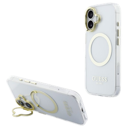 [GUHMP17SHTRMSFD] GUESS CARCASA MAGSAFE SOPORTE CAMARA IPHONE 17 DORADO