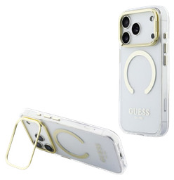 [GUHMP17XHTRMSFD] GUESS CARCASA MAGSAFE SOPORTE CAMARA IPHONE 17 PRO MAX DORADO