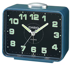 [TQ2182D] CASIO DESPERTADOR TQ-218-2D AZUL / NEGRO