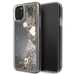 [GUHCN58GLHFLGO] GUESS carcasa 'GLITTER HEARTS' IPhone 11 PRO ORO