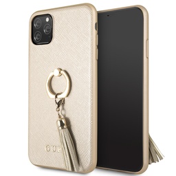 [GUHCN58RSSABE] GUESS carcasa 'SAFFIANO' IPhone 11 PRO BEIGE con anillo